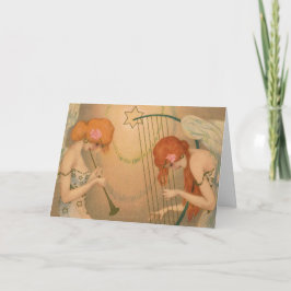 エンジェルミュージシャンヴィンテージ音楽ビクトリアンクリスマス シーズンカード