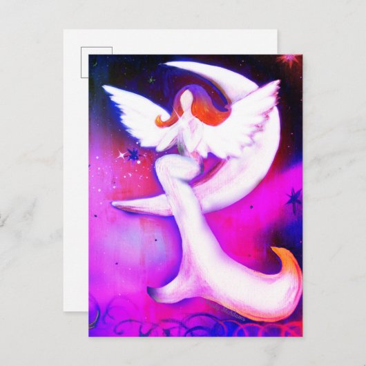 エンジェルムーンスターズ妖精アートシナイラストレーション ポストカード (正面/裏面)