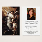 エンジェルメモリアルロス葬儀祈りの言葉同情カード (正面&裏面)