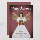 エンジェルメリークリスマスリースウィングスブルゴーニュ名 シーズンカード (正面/裏面)
