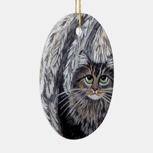 エンジェルメーンクーンキャットオーナメント セラミックオーナメント (右)