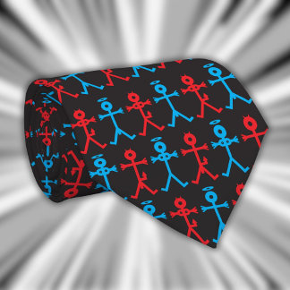 エンジェルモダンスタイリッシュデビルアイコンのパターン ネクタイ