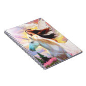 エンジェルユニコーンウィングス水彩ノートブカラフルック ノートブック (右側)