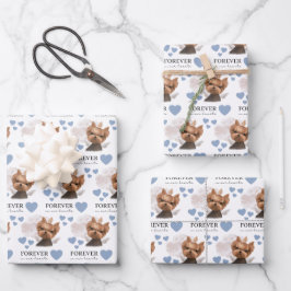 エンジェルヨークシャーテリアラッピング紙フラットシートセット3 ラッピングペーパーシート