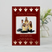 エンジェルレッドのクリスマスカード 箔シーズンカード (立ち正面)
