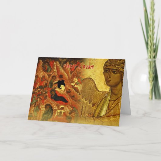 エンジェルロシアのクリスマスグリーティングカード シーズンカード (正面)