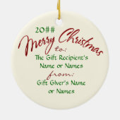 エンジェルロシアの(セパーソナライズされたラミックオーナメント) セラミックオーナメント (裏面)