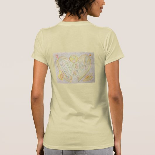 エンジェルワード感動的カスタムアートシャツ Tシャツ (裏面)