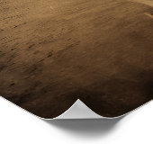 エンジェルヴィンテージアンティークブラウンセピアテクスチャ ポスター (角)