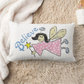 エンジェル信じス・ピンク・水玉模様 ランバークッション (ブランケット)