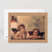 エンジェル信仰ラファエ絵を描ルヴィンテージオールド賛美ズ ポストカード (正面/裏面)