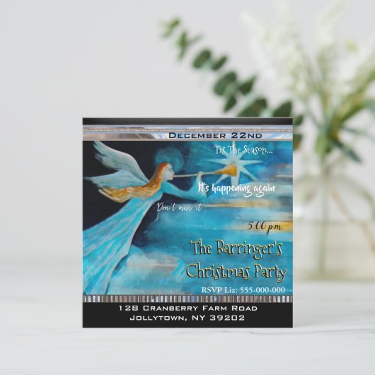 エンジェル共有ザニューススエレガントクリスマスパーティー 招待状 (スタンド正面)