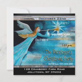 エンジェル共有ザニューススエレガントクリスマスパーティー 招待状