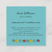 エンジェル初期のカントリー・ビジネス・カード スクエア名刺 (裏面)