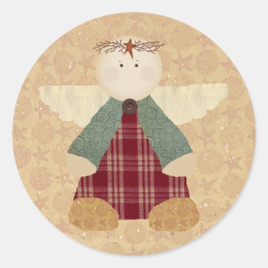 エンジェル初期のステッカー ラウンドシール (正面)