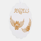 エンジェル動揺してペットの足 オーナメントカード (右)