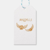 エンジェル動揺してペットの足 ギフトタグ (正面)