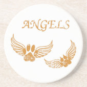 エンジェル動揺してペットの足 コースター (正面)