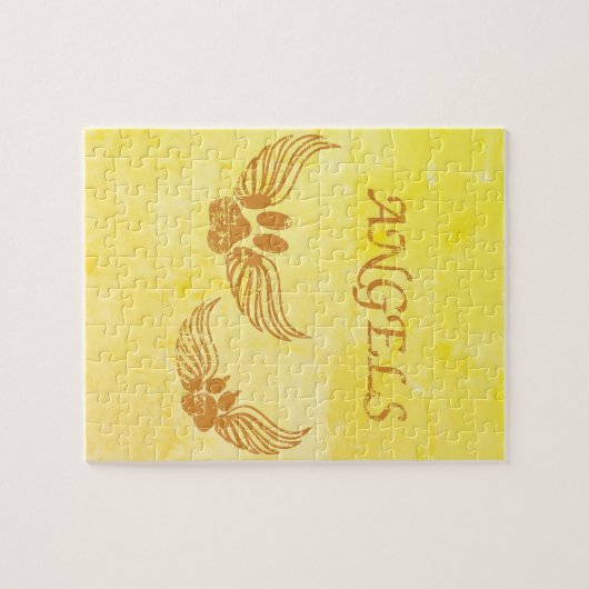 エンジェル動揺してペットの足 ジグソーパズル (横)