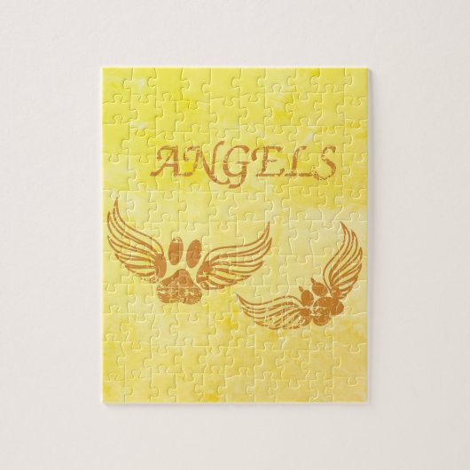 エンジェル動揺してペットの足 ジグソーパズル (縦)