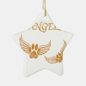 エンジェル動揺してペットの足 セラミックオーナメント (右)