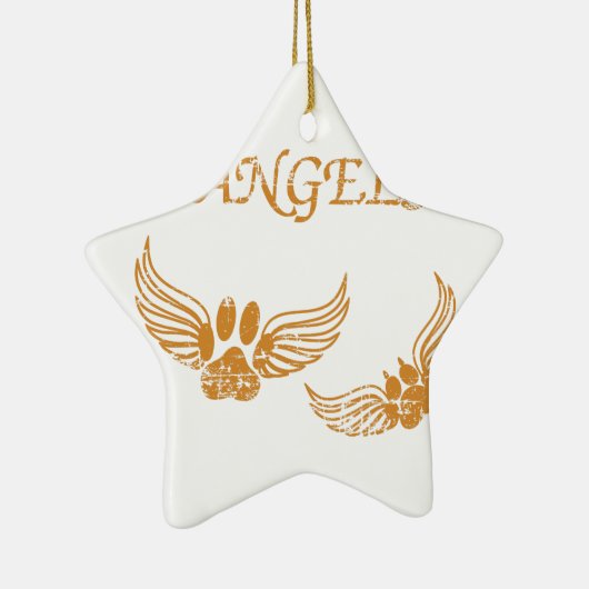 エンジェル動揺してペットの足 セラミックオーナメント (右)