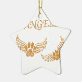 エンジェル動揺してペットの足 セラミックオーナメント (左)