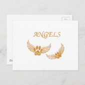 エンジェル動揺してペットの足 ポストカード (正面/裏面)