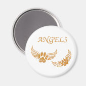 エンジェル動揺してペットの足 マグネット (正面/裏面)