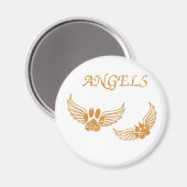 エンジェル動揺してペットの足 マグネット (正面/裏面)