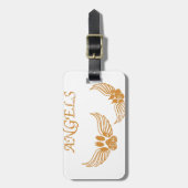 エンジェル動揺してペットの足 ラゲッジタグ (正面縦)