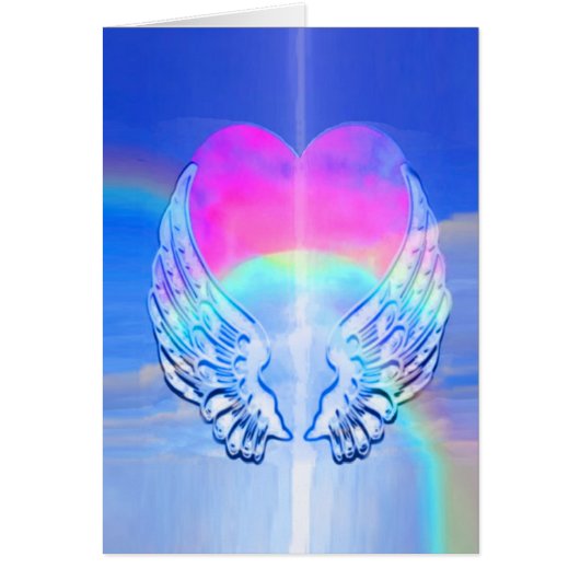 エンジェル包まれたウイングのまわりにアハート (正面)