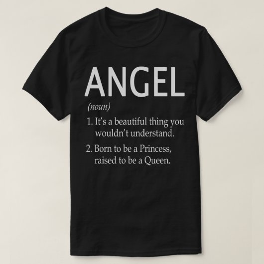 エンジェル名ギフト Tシャツ (デザイン正面)