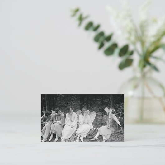 エンジェル喫煙ヴィンテージ写真1920s 名刺 (スタンド正面)