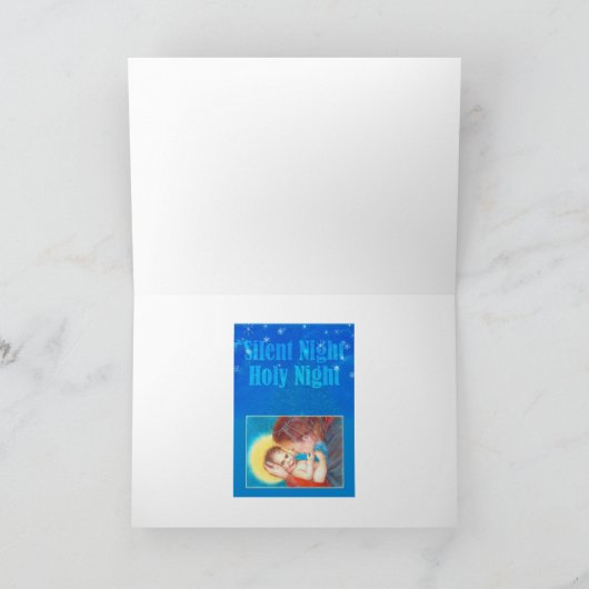 エンジェル図解入りの、写真付きの・マジカル・クリスマス シーズンカード (内部)