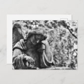 エンジェル墓地の白黒の写真 ポストカード (正面/裏面)