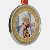 エンジェル天国おばあちゃんの記念写真 メタルオーナメント (右)