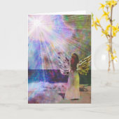 エンジェル天国ハートサングリーティングカード カード (黄色い花)