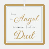 エンジェル天国パパメモリアルフォトメタルオーナメント メタルオーナメント (正面)