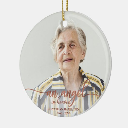 エンジェル天国パーソナライズされた記念碑 セラミックオーナメント (左)
