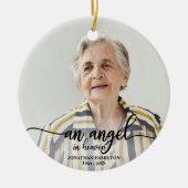 エンジェル天国パーソナライズされた記念碑 セラミックオーナメント (正面)