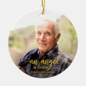 エンジェル天国パーソナライズされた記念碑 セラミックオーナメント (正面)