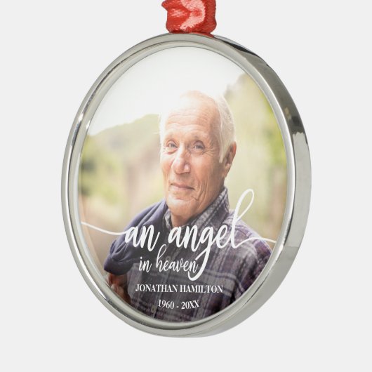 エンジェル天国パーソナライズされた記念碑 メタルオーナメント (左)