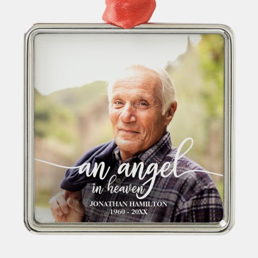 エンジェル天国パーソナライズされた記念碑 メタルオーナメント (正面)