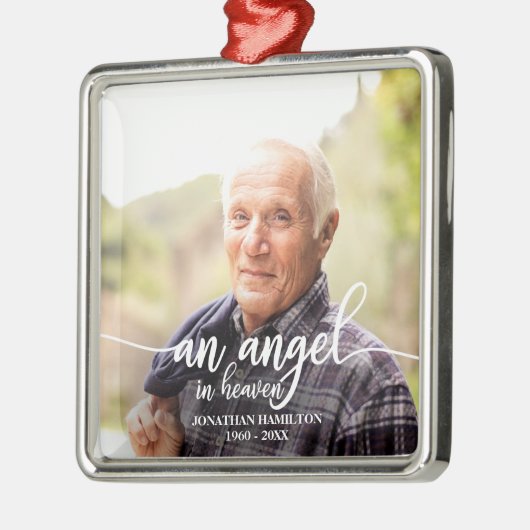 エンジェル天国パーソナライズされた記念碑 メタルオーナメント (左)