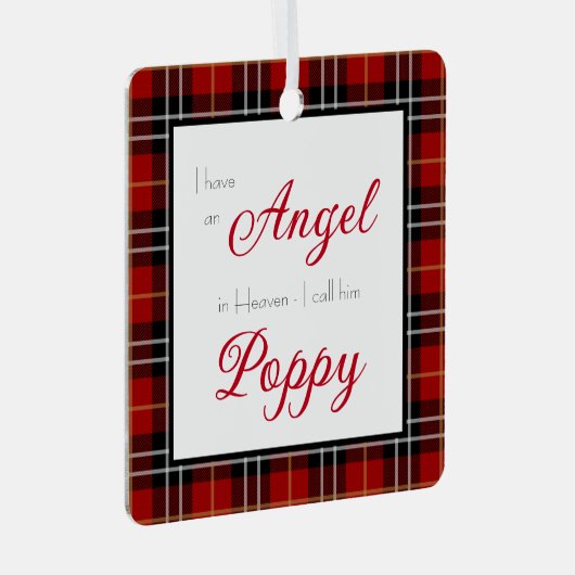 エンジェル天国ポピー記念写真 メタルオーナメント (正面右)