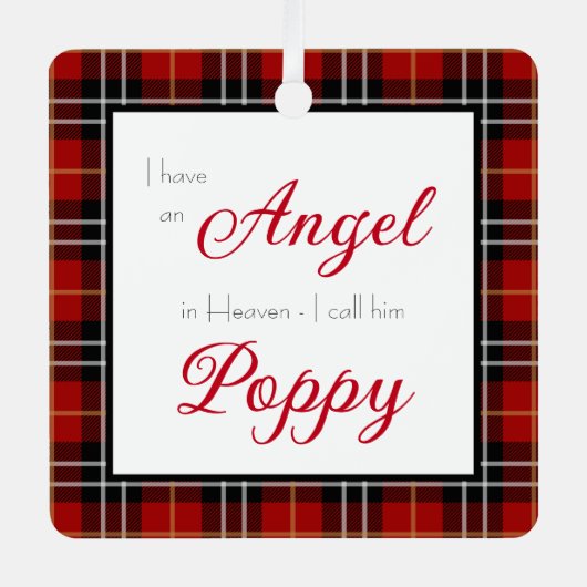 エンジェル天国ポピー記念写真 メタルオーナメント (正面)