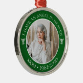 エンジェル天国ママ記念写真 メタルオーナメント (右)