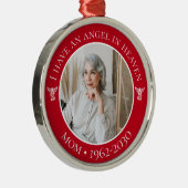 エンジェル天国ママ記念写真 メタルオーナメント (右)