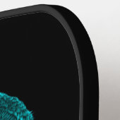 エンジェル失ったインラブ，ブラックとグリーンデザイン ピックルボールラケット (左詳細)